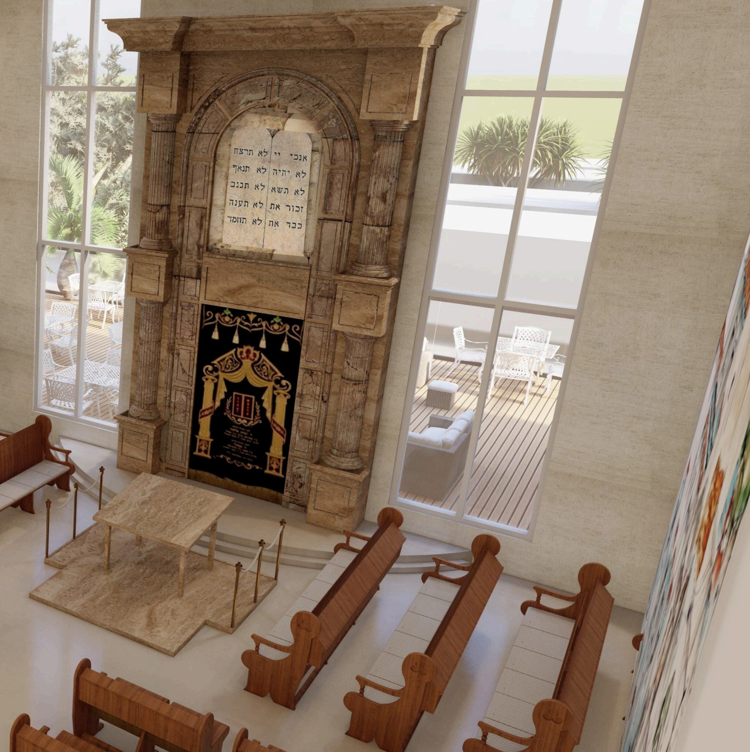 Aron Kodesh in the main sanctuary